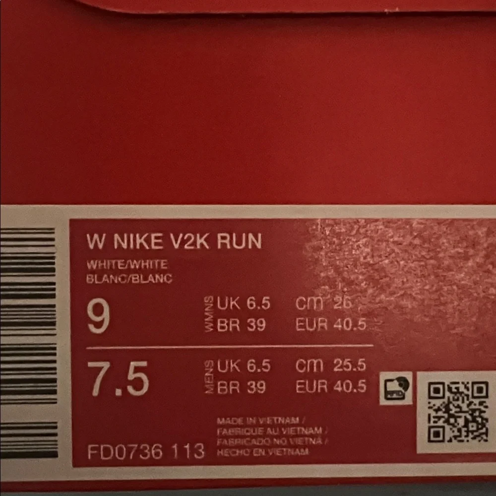 Women Nike V2K Run White White Blanc/Blanc - Picture 10 of 10